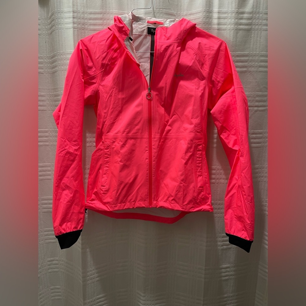Rapha Women's Commuter Jacket Hot Pink Hooded XS Cycling Windbreaker Lightweight